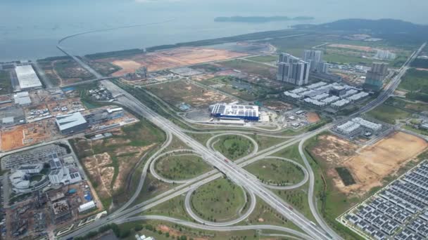 Georgetown Malajzia Szeptember 2022 Highways Exchange Batu Kawan Interchange — Stock videók