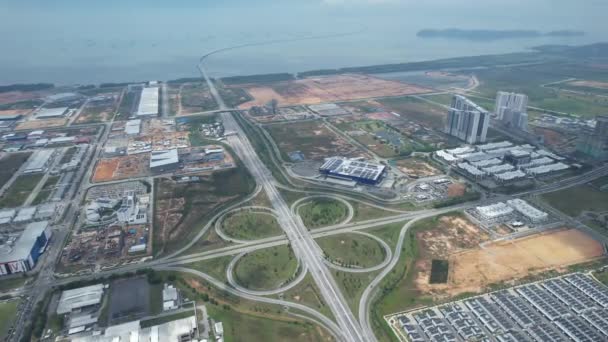 Georgetown Malaysia September 2022 Motorvägsbörsen Batu Kawan Interchange — Stockvideo