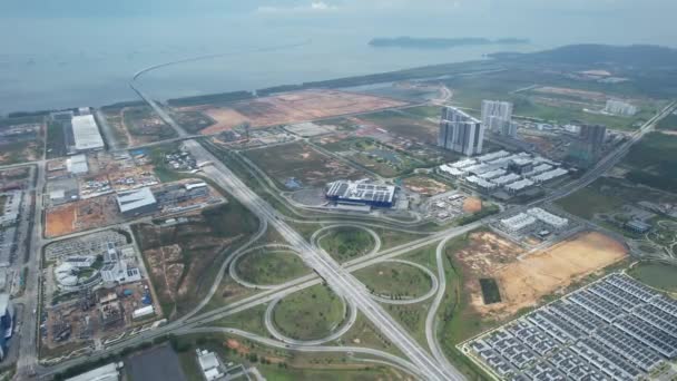 Georgetown Μαλαισία Σεπτεμβρίου 2022 Highways Exchange Batu Kawan Interchange — Αρχείο Βίντεο