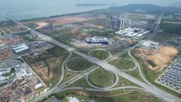 Georgetown Μαλαισία Σεπτεμβρίου 2022 Highways Exchange Batu Kawan Interchange — Αρχείο Βίντεο