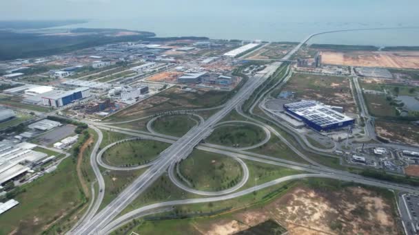Georgetown Malajsie Září 2022 Highways Exchange Batu Kawan Interchange — Stock video