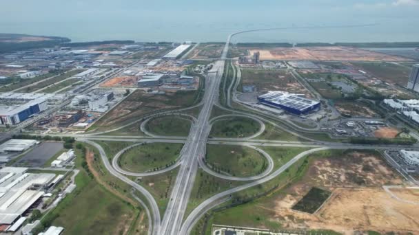 Georgetown Malaysia September 2022 Highways Exchange Batu Kawan Interchange — Stock Video