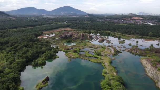 Penang Malezya Nın Kurbağa Tepeleri — Stok video