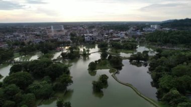 Taiping, Malezya - 24 Eylül 2022: Landmark Binaları ve Taiping Turistleri