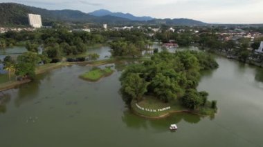 Taiping, Malezya - 24 Eylül 2022: Landmark Binaları ve Taiping Turistleri