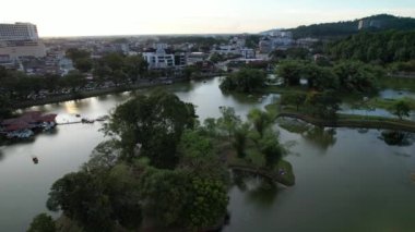 Taiping, Malezya - 24 Eylül 2022: Landmark Binaları ve Taiping Turistleri