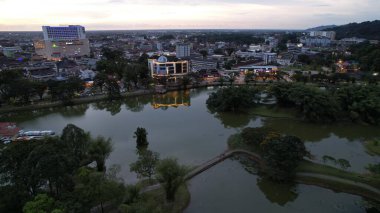 Taiping, Malezya - 24 Eylül 2022: Landmark Binaları ve Taiping Turistleri