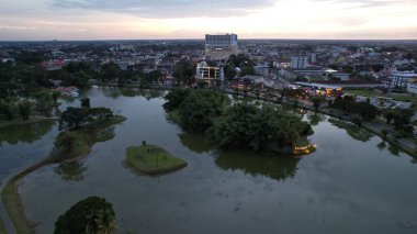 Taiping, Malezya - 24 Eylül 2022: Landmark Binaları ve Taiping Turistleri