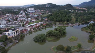 Taiping, Malezya - 24 Eylül 2022: Landmark Binaları ve Taiping Turistleri