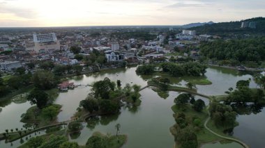 Taiping, Malezya - 24 Eylül 2022: Landmark Binaları ve Taiping Turistleri