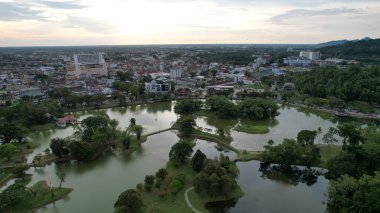 Taiping, Malezya - 24 Eylül 2022: Landmark Binaları ve Taiping Turistleri