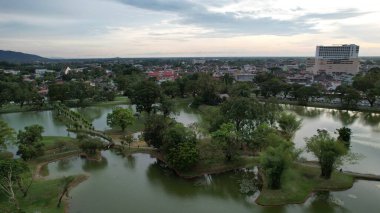 Taiping, Malezya - 24 Eylül 2022: Landmark Binaları ve Taiping Turistleri