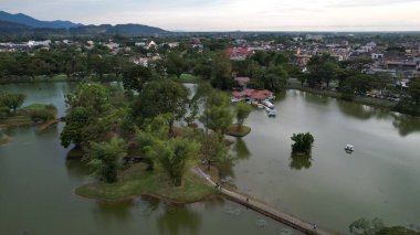 Taiping, Malezya - 24 Eylül 2022: Landmark Binaları ve Taiping Turistleri