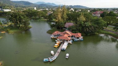 Taiping, Malezya - 24 Eylül 2022: Landmark Binaları ve Taiping Turistleri