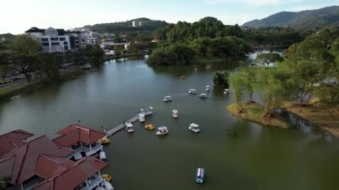 Taiping, Malezya - 24 Eylül 2022: Landmark Binaları ve Taiping Turistleri