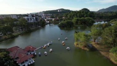 Taiping, Malezya - 24 Eylül 2022: Landmark Binaları ve Taiping Turistleri