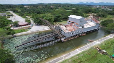 Ipoh, Malezya - 24 Eylül 2022: Tarihi Tin Dredge 