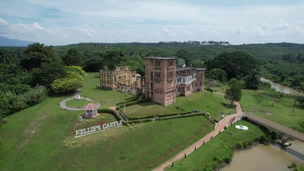 Ipoh Maleisië September 2022 Ruïnes Van Kellies Castle — Stockvideo