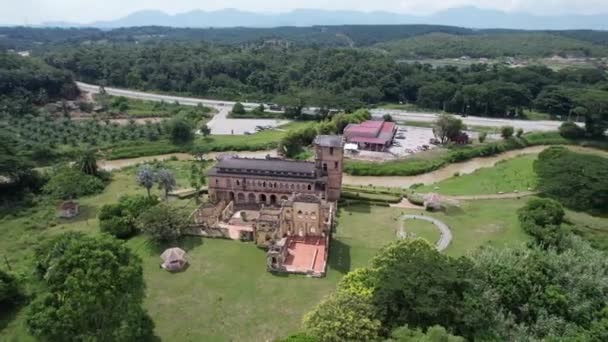 Ipoh Maleisië September 2022 Ruïnes Van Kellies Castle — Stockvideo