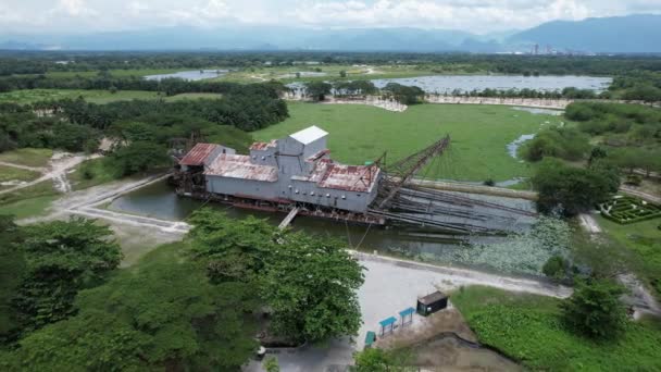 Ipoh Malezya Eylül 2022 Tarihi Tin Dredge — Stok video