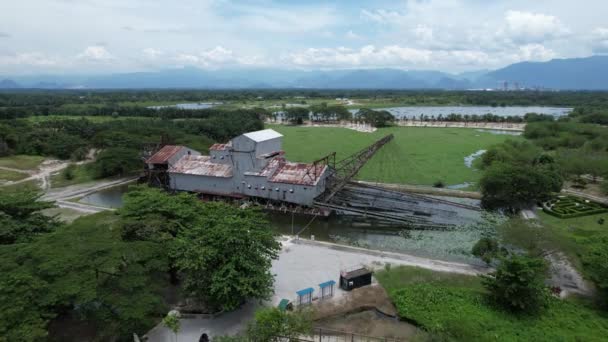 Ipoh Malezya Eylül 2022 Tarihi Tin Dredge — Stok video