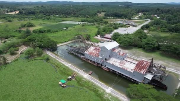 Ipoh Malaysia September 2022 Historical Tin Dredge — Stock Video