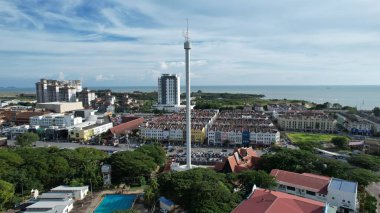 Malacca, Malezya - 16 Ekim 2022: Malacca 'nın Tarihi Tarihi Tarihi Binaları ve Turist Çekimleri