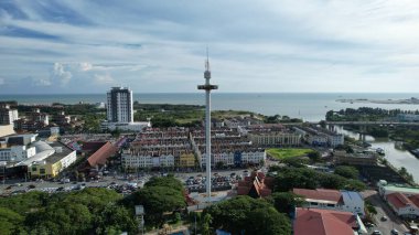 Malacca, Malezya - 16 Ekim 2022: Malacca 'nın Tarihi Tarihi Tarihi Binaları ve Turist Çekimleri