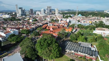 Malacca, Malezya - 16 Ekim 2022: Malacca 'nın Tarihi Tarihi Tarihi Binaları ve Turist Çekimleri