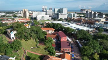 Malacca, Malezya - 16 Ekim 2022: Malacca 'nın Tarihi Tarihi Tarihi Binaları ve Turist Çekimleri