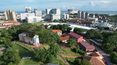 Malacca, Malezya - 16 Ekim 2022: Malacca 'nın Tarihi Tarihi Tarihi Binaları ve Turist Çekimleri