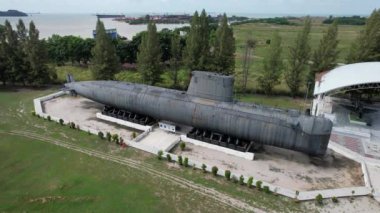 Malacca, Malezya - 16 Ekim 2022: Malacca Nehri Gezisi Hava Görüntüsü