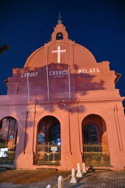 Malacca, Malezya - 16 Ekim 2022: Malacca 'nın Tarihi Tarihi Tarihi Binaları ve Turist Çekimleri