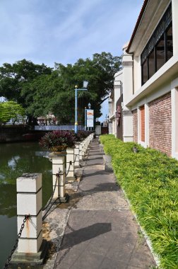 Malacca, Malezya - 16 Ekim 2022: Malacca 'nın Tarihi Tarihi Tarihi Binaları ve Turist Çekimleri
