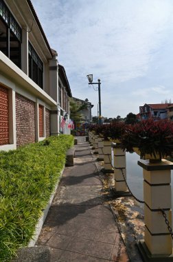 Malacca, Malezya - 16 Ekim 2022: Malacca 'nın Tarihi Tarihi Tarihi Binaları ve Turist Çekimleri