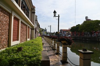 Malacca, Malezya - 16 Ekim 2022: Malacca 'nın Tarihi Tarihi Tarihi Binaları ve Turist Çekimleri