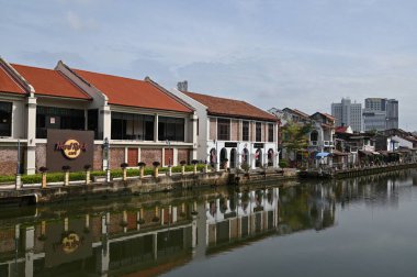 Malacca, Malezya - 16 Ekim 2022: Malacca 'nın Tarihi Tarihi Tarihi Binaları ve Turist Çekimleri