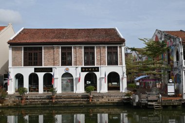Malacca, Malezya - 16 Ekim 2022: Malacca 'nın Tarihi Tarihi Tarihi Binaları ve Turist Çekimleri