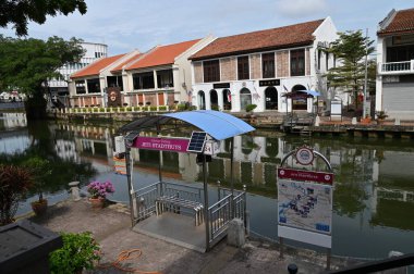 Malacca, Malezya - 16 Ekim 2022: Malacca 'nın Tarihi Tarihi Tarihi Binaları ve Turist Çekimleri