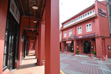 Malacca, Malezya - 16 Ekim 2022: Malacca 'nın Tarihi Tarihi Tarihi Binaları ve Turist Çekimleri