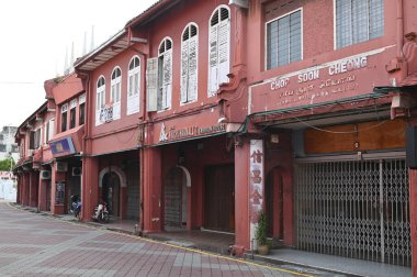 Malacca, Malezya - 16 Ekim 2022: Malacca 'nın Tarihi Tarihi Tarihi Binaları ve Turist Çekimleri