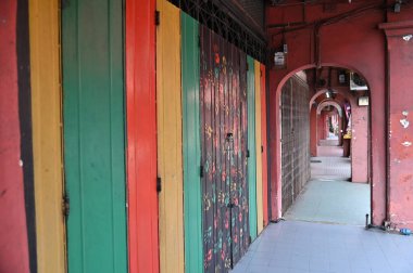 Malacca, Malezya - 16 Ekim 2022: Malacca 'nın Tarihi Tarihi Tarihi Binaları ve Turist Çekimleri