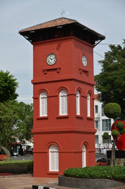 Malacca, Malezya - 16 Ekim 2022: Malacca 'nın Tarihi Tarihi Tarihi Binaları ve Turist Çekimleri