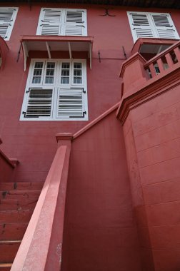 Malacca, Malezya - 16 Ekim 2022: Malacca 'nın Tarihi Tarihi Tarihi Binaları ve Turist Çekimleri