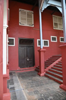 Malacca, Malezya - 16 Ekim 2022: Malacca 'nın Tarihi Tarihi Tarihi Binaları ve Turist Çekimleri