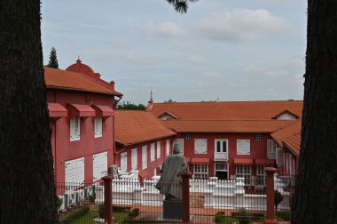 Malacca, Malezya - 16 Ekim 2022: Malacca 'nın Tarihi Tarihi Tarihi Binaları ve Turist Çekimleri