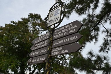 Malacca, Malezya - 16 Ekim 2022: Malacca 'nın Tarihi Tarihi Tarihi Binaları ve Turist Çekimleri