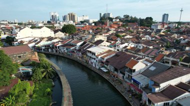 Malacca, Malezya - 16 Ekim 2022: Malacca 'nın Tarihi Tarihi Tarihi Binaları ve Turist Çekimleri