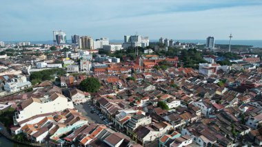 Malacca, Malezya - 16 Ekim 2022: Malacca 'nın Tarihi Tarihi Tarihi Binaları ve Turist Çekimleri