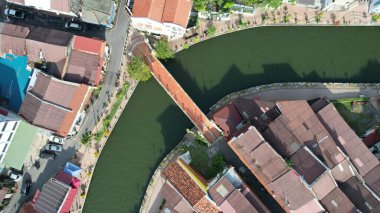 Malacca, Malezya - 16 Ekim 2022: Malacca 'nın Tarihi Tarihi Tarihi Binaları ve Turist Çekimleri